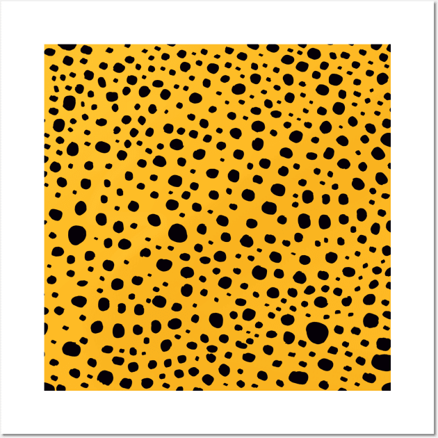 Yellow polka dots Wall Art by Trippycollage